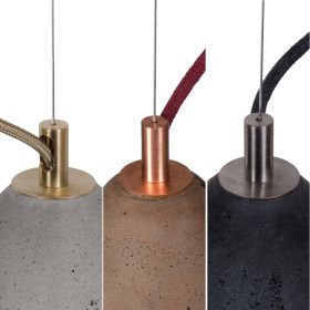 PHOEBE Concrete pendant light, bell-shaped