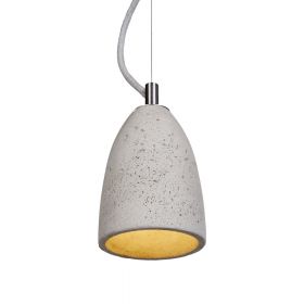 PHOEBE Beton Pendelleuchte Glockenform Kleine Variante der Betonlampe in der Farbe Natur.