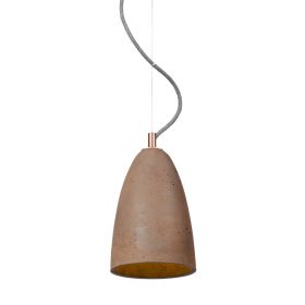 PHOEBE Concrete pendant light, bell-shaped Beton-Lampenschirm mit  15 cm, Farbe Schokolade.