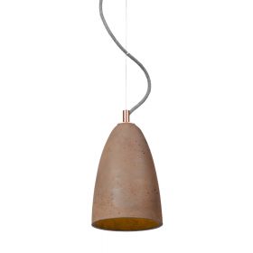 PHOEBE Concrete pendant light, bell-shaped