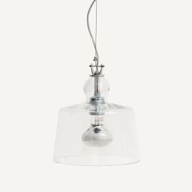 ACQUATINTA Murano-Glas Pendelleuchte Klares, wohgeformtes Lampenglas der Acquatinta.