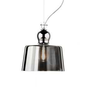 ACQUATINTA Murano-Glas Pendelleuchte Silber semitransparente Variante der Leuchte.