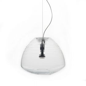 PERSEO Bulbous clear glass luminaire