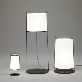 MOLACO Schlichte Stehleuchte mit Stoffschirm Minimalistische Leuchtenserie mit harmonischer Ausstrahlung.