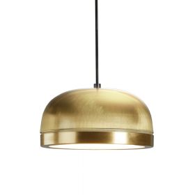 POLLY M Semicircular LED pendant light in brass or copper