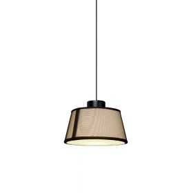 TILLY Black pendant light with textile shade