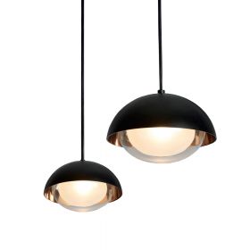 MUSE Kleine Pendelleuchte Schwarz u. Glas