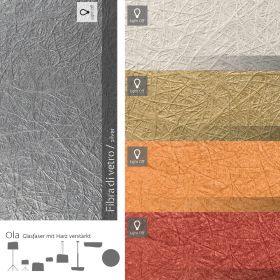 OLA SLIM wall or ceiling light Farbvarianten Orange, Rot, Wei.