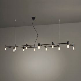 QUADRO Modulare Design Hngeleuchte Lngliche Variante der Hngeleuchte in schwarz.