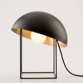 COCO hemisphere table lamp in two sizes, gold leaf inside