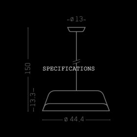 BORDERLINE Design Hngeleuchte in Schwarz oder Wei