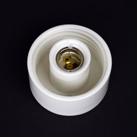 MOD Robuste Feuchtraum- oder Aussenlampe mit Milchglas E27 Fassung komplett aus Keramik.