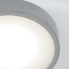 PLANA runde, flache Deckenleuchte aus Beton Schlichtes Design aus dem bestndigen Material Beton.