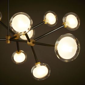 NABILA Moderner Kronleuchte 12-flammig 12 doppelwandige Borosilikat Lampenglser.