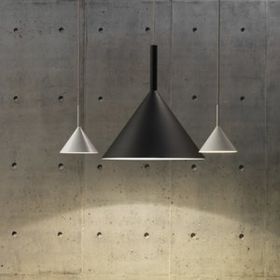FUNNEL MINI Kleine LED Design Pendelleuchte Grenvergleich FUNNEL mit  15 und 45 cm.