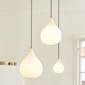 TROPFEN Opal glass drop-shaped pendant light