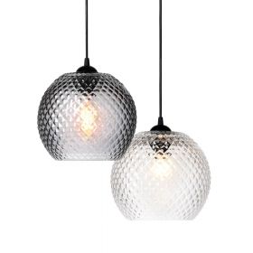 KNAP BALL pendant light with pressed glass