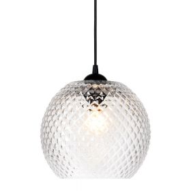 KNAP BALL Pendelleuchte mit gepresstem Glas Die kleine Pendelleuchte mit nostalgischem Glas.