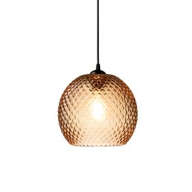 KNAP BALL Pendelleuchte mit gepresstem Glas Glas-Pendelleuchte Amber - Warmes Licht