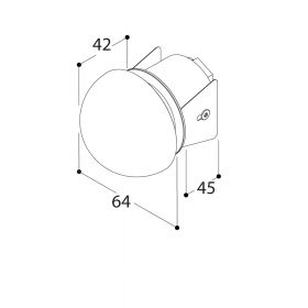 CHROMOS Small 1W LED wall light Dekorative Wandleuchte mit 1W LED.