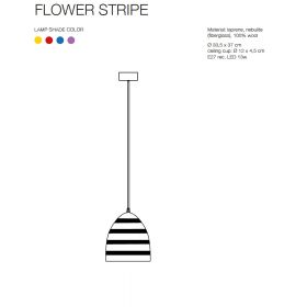 FLOWER STRIPE pendant light TRAME collection FLOWER STRIPE Pendelleuchte Abmessung.