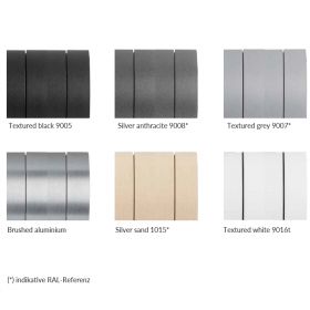 BRIX OUT IP65 Square LED wall light - 2-light Oberflchen und Farben des Herstellers.