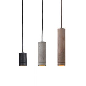 KNALLA SIMPLE Cylindrical concrete lamp pendant