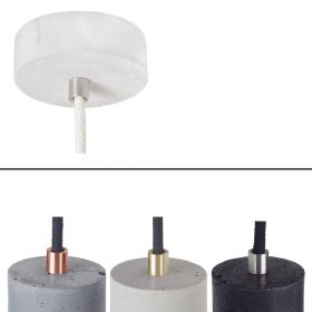 KNALLA SIMPLE Zylindrisches Beton Lampenpendel Deckenbaldachin und Halterung.