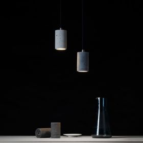 KNALLA SIMPLE Zylindrisches Beton Lampenpendel Industrie-sthetik frs Wohnzimmer. Die KNALLA Lampenpendel Serie.