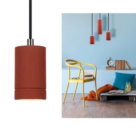 KNALLA SIMPLE Zylindrisches Beton Lampenpendel Betonlampe in Terracotta