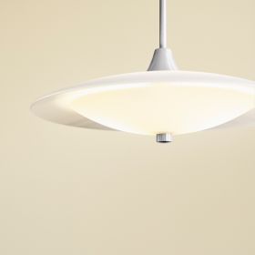 COUNT STEEL Scandinavian opal glass pendant light Die Glas-Hngeleuchte mit verblendetem Leuchtmittel.
