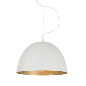 H2O hemispherical pendant light with golden interior