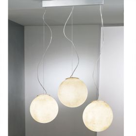 TRE LUNE 3-light pendant luminaire with spherical shades