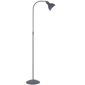 RABBIT Height-adjustable floor lamp with movable shade Die Stehleuchte in der Oberlche Grau.