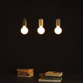 KNALLA ROUND Beton-Lampenpendel mit individuellem Kabel 3er Ensemble Tischlampen.