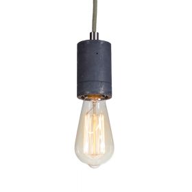 KNALLA ROUND Beton-Lampenpendel mit individuellem Kabel Dekoratives Lampe mit Retro-Touch. Farbe: Anthrazit.