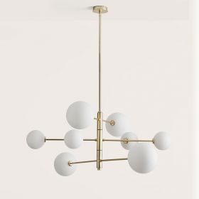 ATOM Minimalist chandelier with spherical glass