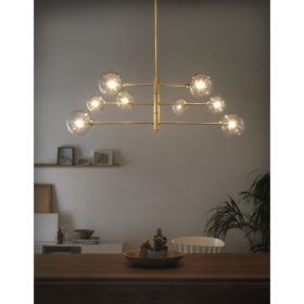 ATOM Minimalist chandelier with spherical glass