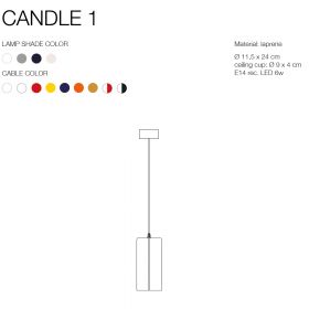 CANDLE 1 Design Pendelleuchte zylindrisch