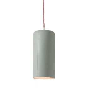 CANDLE 1 Design Pendelleuchte zylindrisch Design Pendelleuchte hier Lampenschirm in grau.