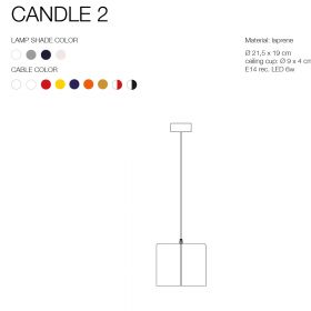 CANDLE 2 Design Pendelleuchte zylindrisch