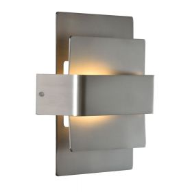 ALETA LED Wandleuchte mit eleganter Blende aus Metall-Lamellen In der Oberflche Zinn.