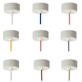 POP 1 Design pendant light hemispherical shape Textilkabel zur Auswahl.