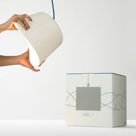 POP 1 Design pendant light hemispherical shape Der Vorteil des Materials: es ist flexibel.