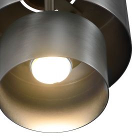 REFLECTIONS Pendelleuchte mit zwei Messing oder Zinn Zylindern im dnischen Stil Innenleben der XS mit LED Technik.