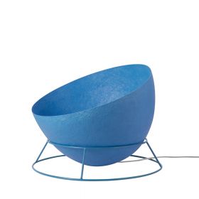 H2O F Halbkugelfrmige Bodenstehleuchte transluzent Die Leuchte in farbenfrohen cyan-blau.
