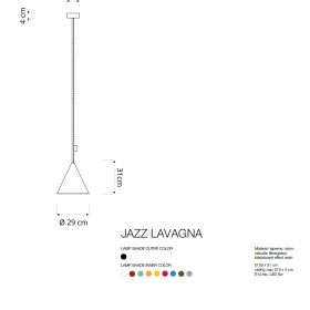 JAZZ LAVAGNA Hngeleuchte mit Tafel-Lack