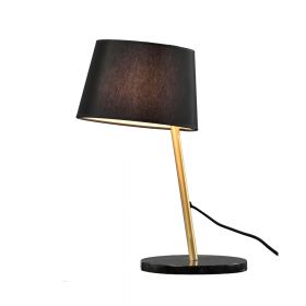 EXCENTRICA High-quality table lamp with textile shade and marble base