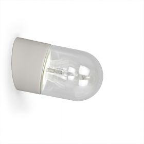 PURE Small porcelain wall light IP20 Hier die Porzellan-Wandleuchte in Wei mit Klarglas.
