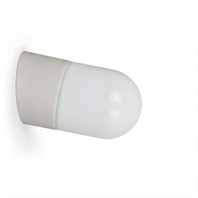 PURE Small porcelain wall light IP20 Besonders schlichte-weie Kombination mit dem milchigem Lampenglas.